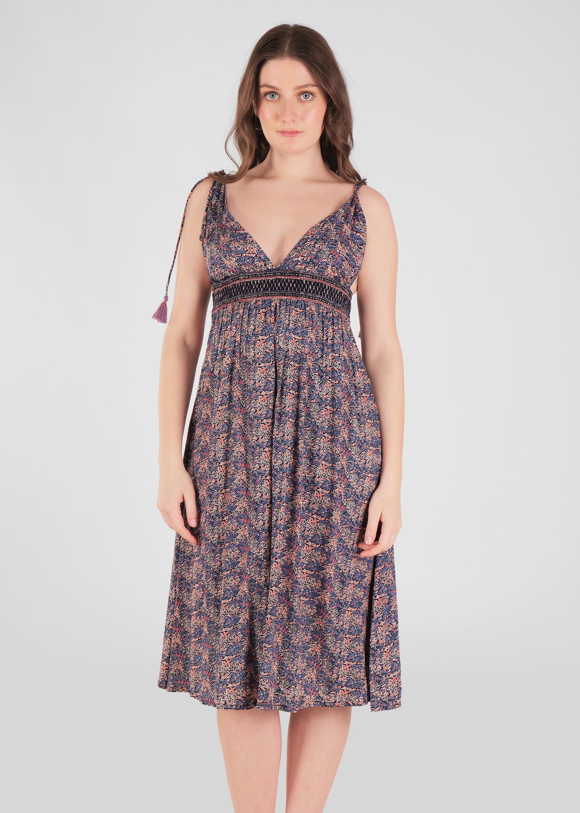 Boho Print Sleeveless Summer Dress