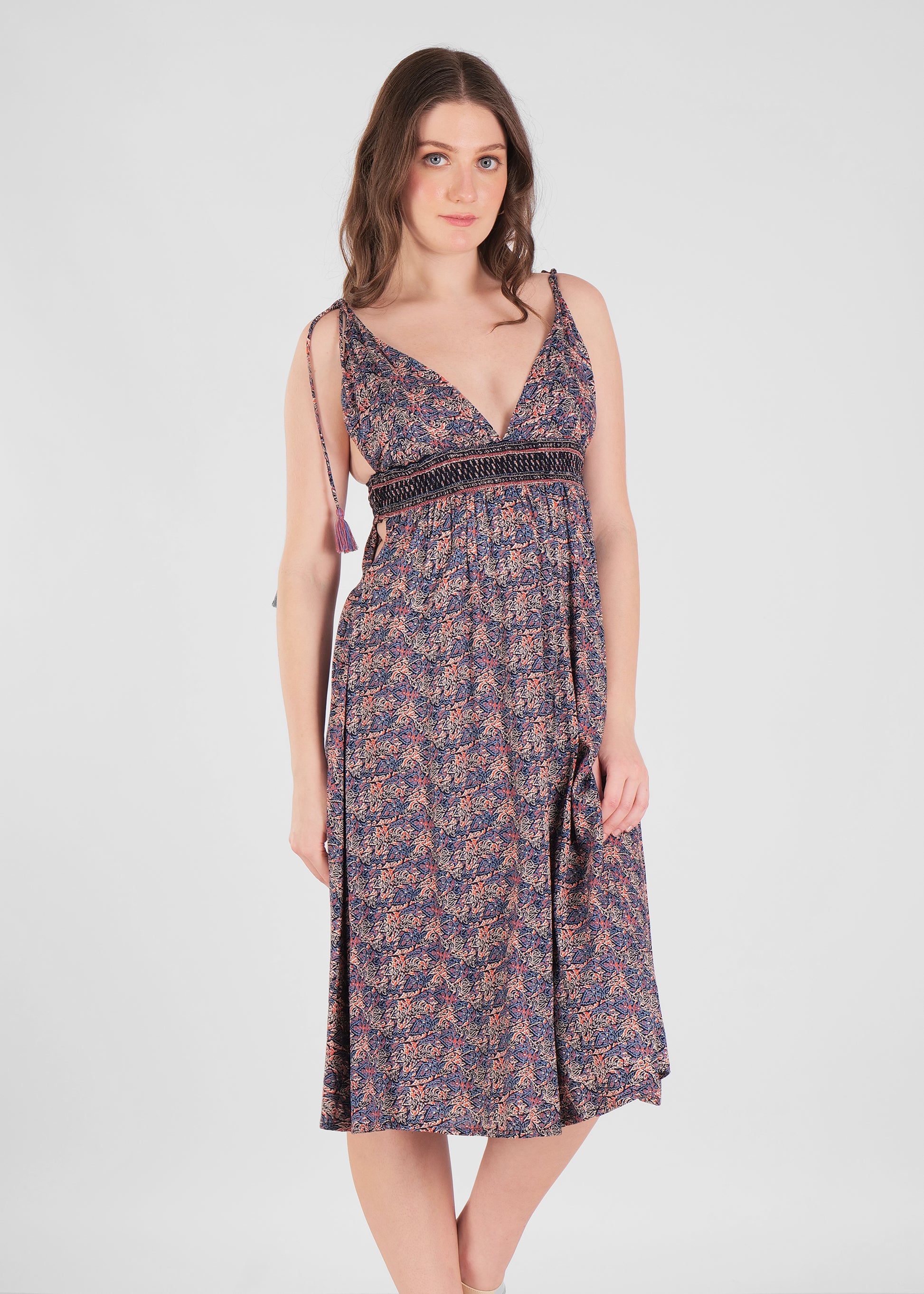 Boho Print Sleeveless Summer Dress