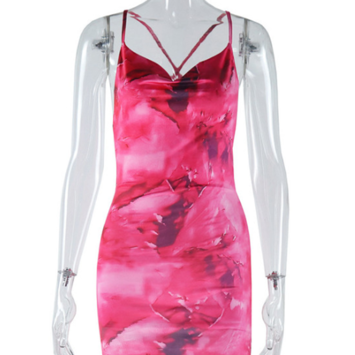 Backless Halter Neck Mini Bodycon Dress