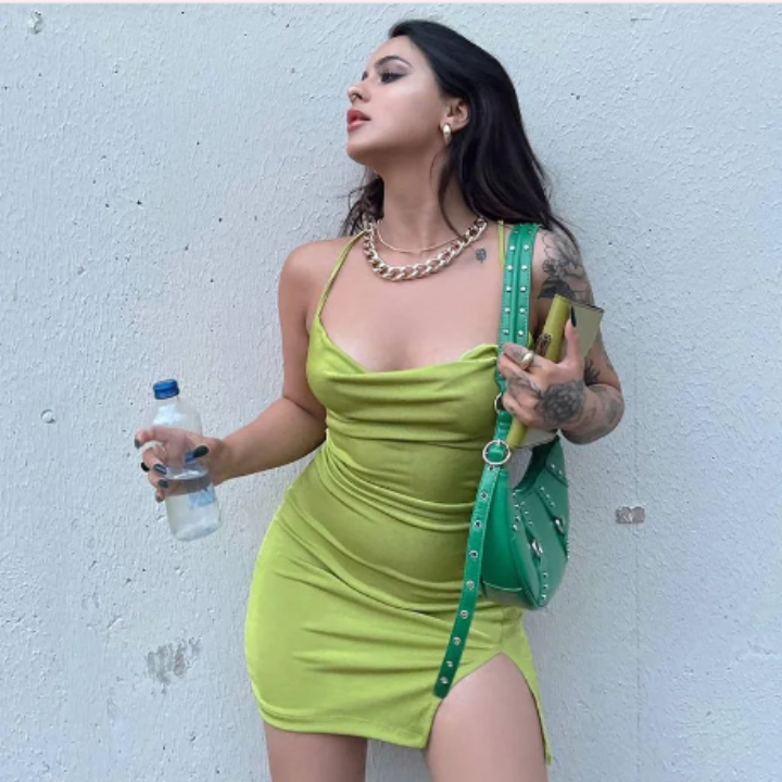 Tie Dye Backless Mini Dress
