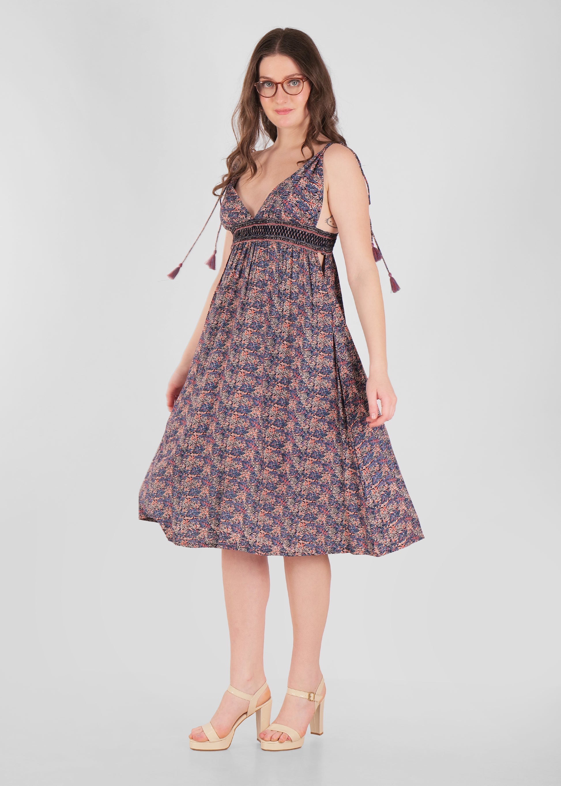 Boho Print Sleeveless Summer Dress