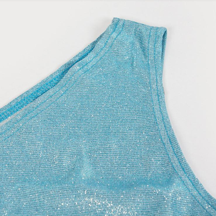 One Shoulder Sleeveless Bodycon Dress