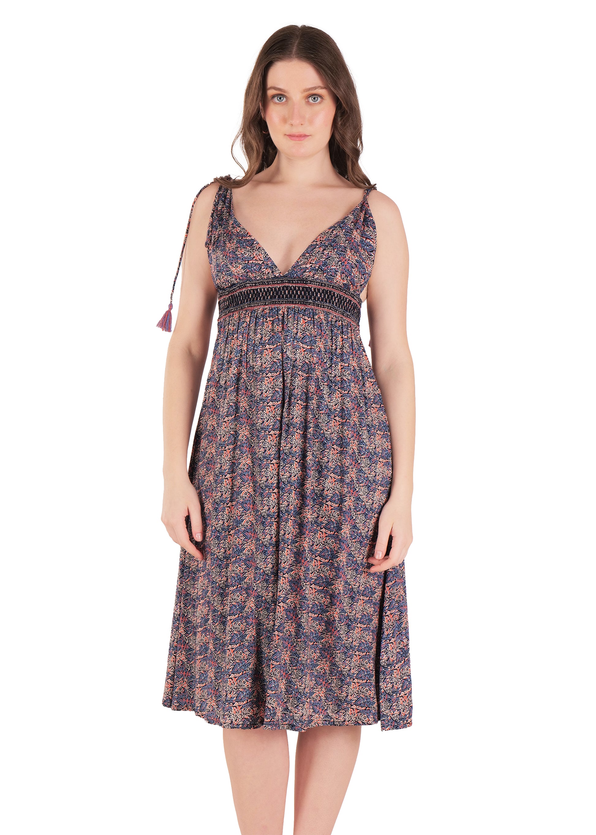 Boho Print Sleeveless Summer Dress