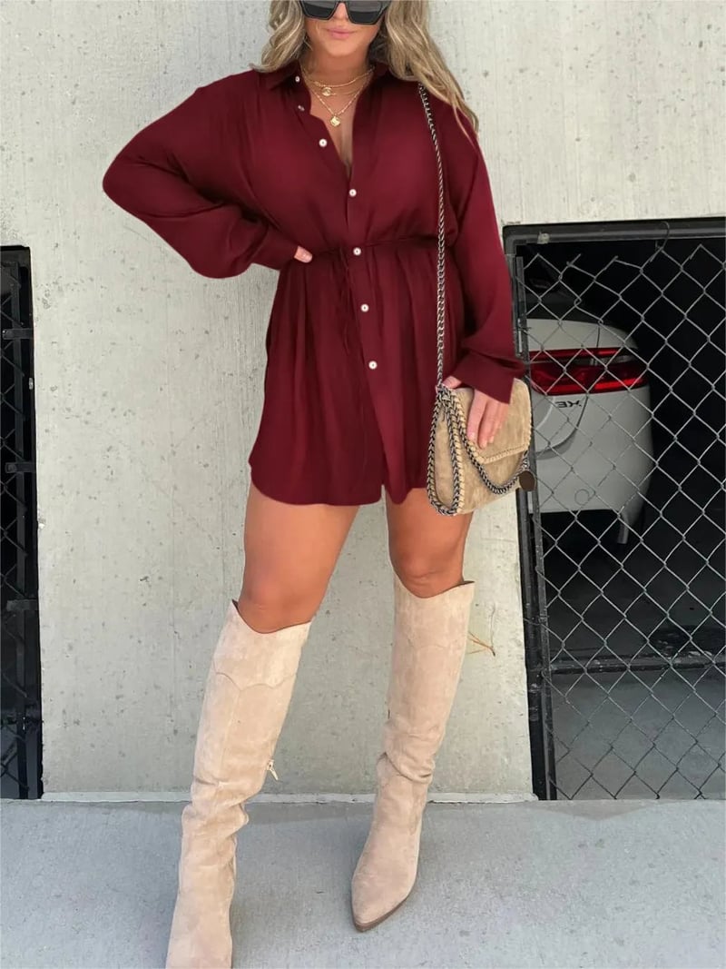 Classic Hue Long Sleeve Dress