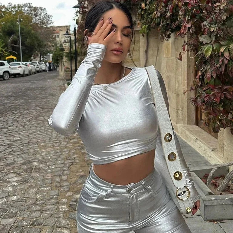 Skinny Long Sleeve Crop Top
