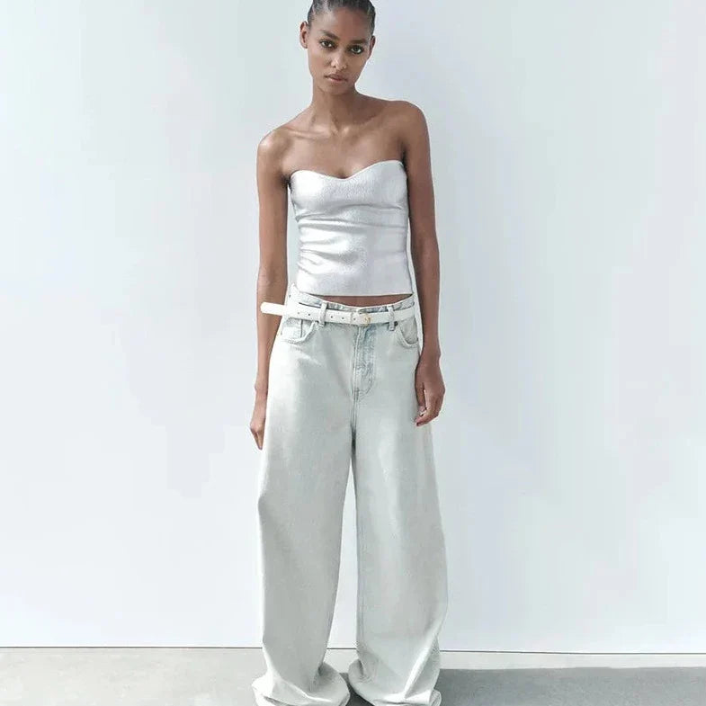 Solid Sleeveless Tube Top