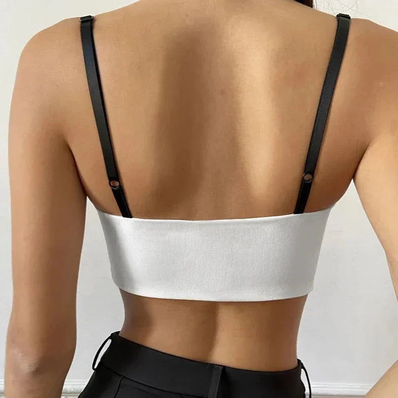 Lace Patch Work Sleeveless Crop Top