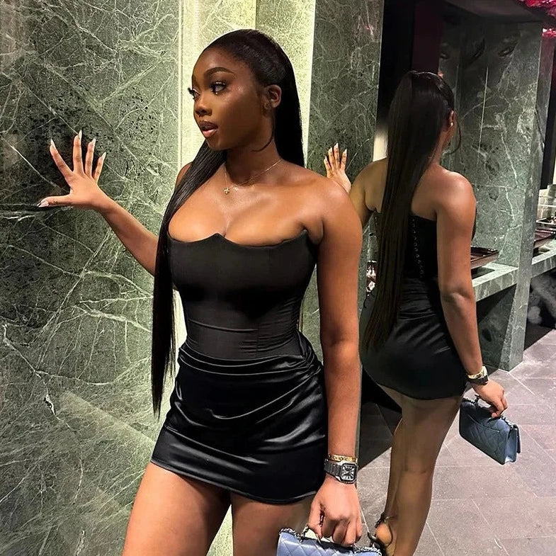 Sleeveless Tube Mini Bodycon Dress