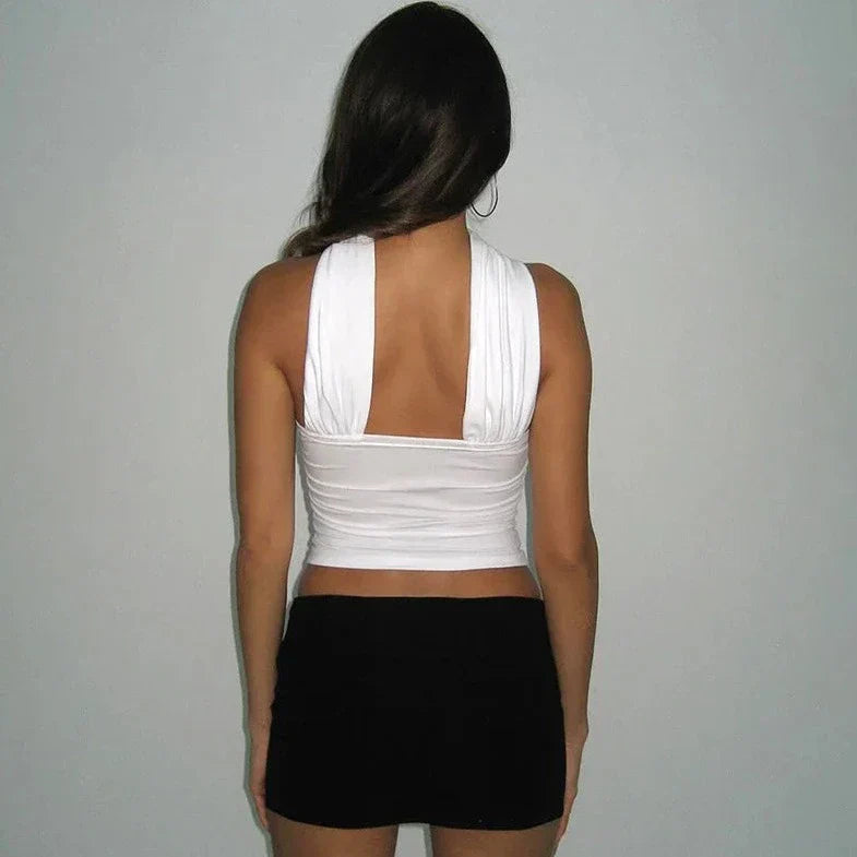 Sleeveless Tube Skinny Crop Top
