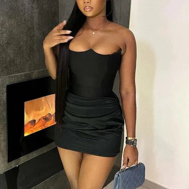 Sleeveless Tube Mini Bodycon Dress