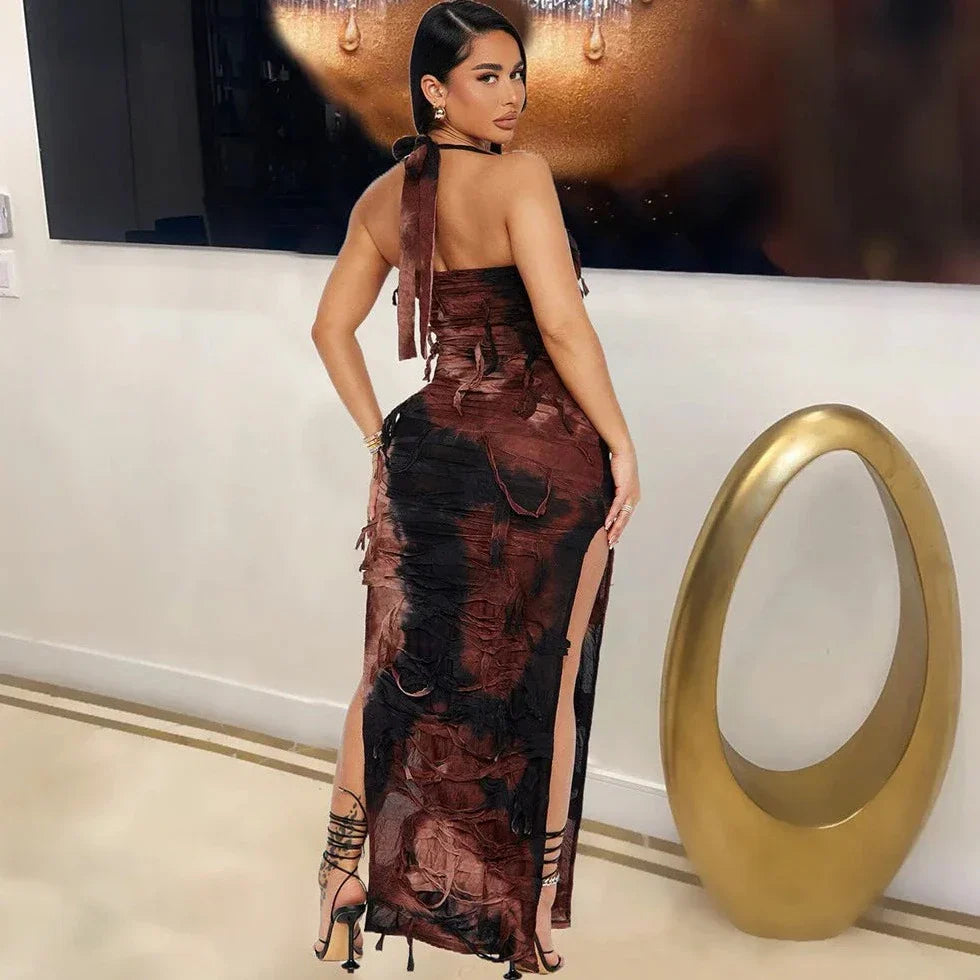 Tube Father Work Slit Cut Dress