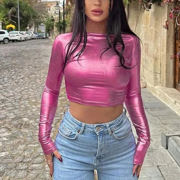 Skinny Long Sleeve Crop Top