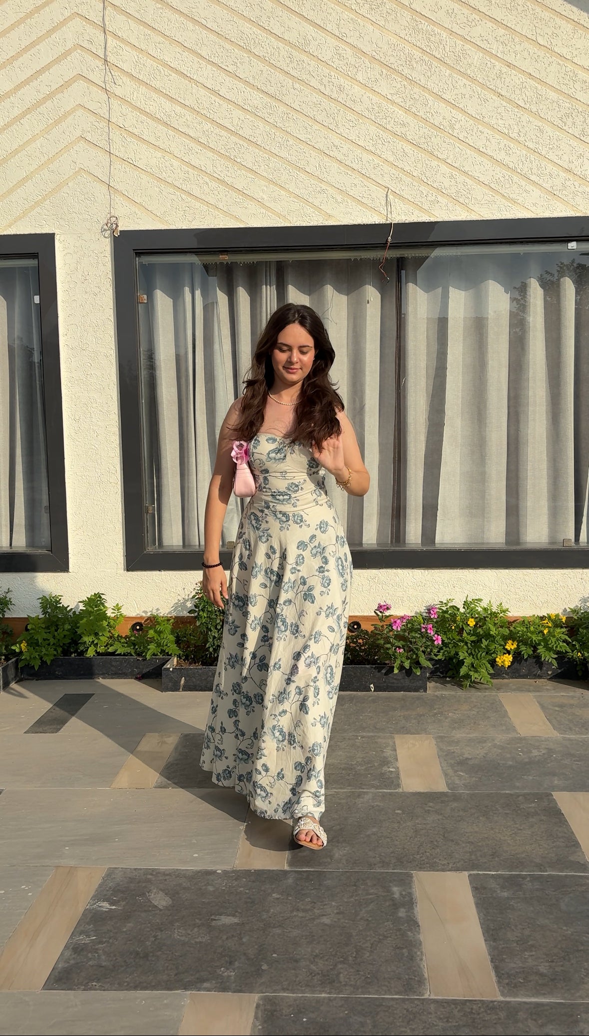 Floral whimsy corset dress