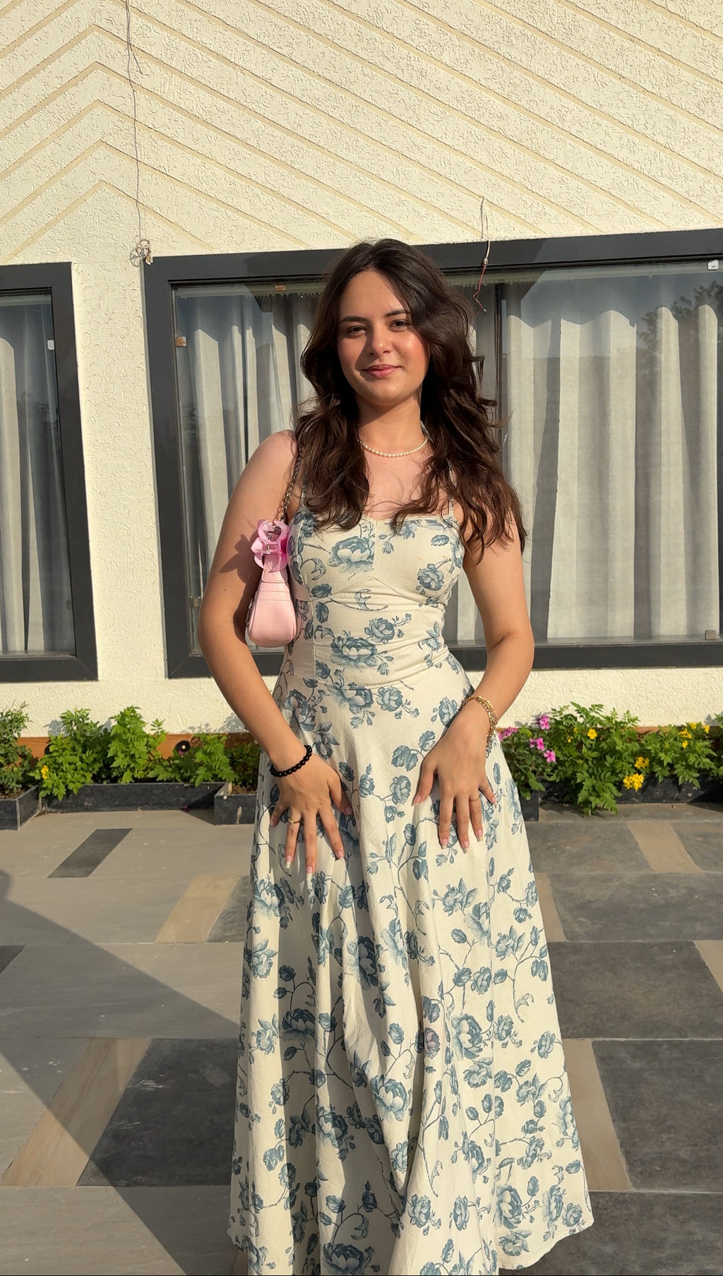 Floral whimsy corset dress