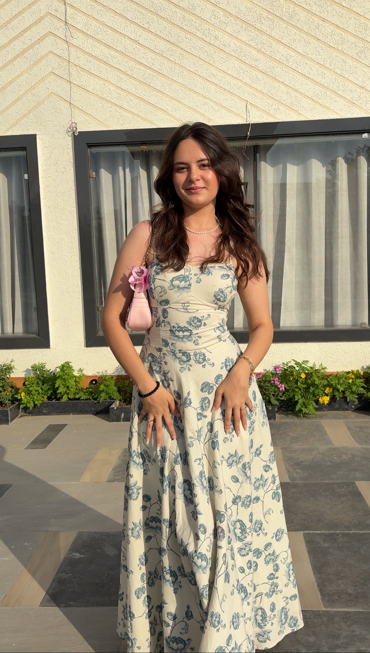 Floral whimsy corset dress