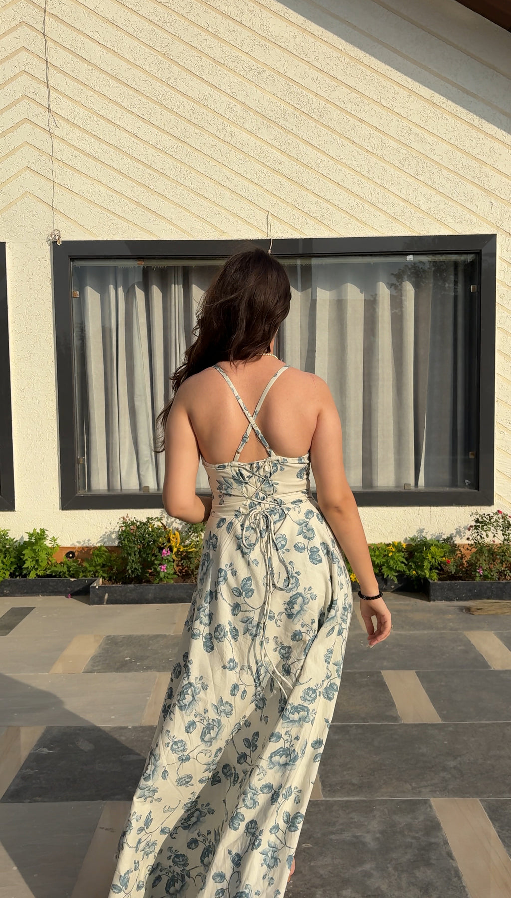 Floral whimsy corset dress