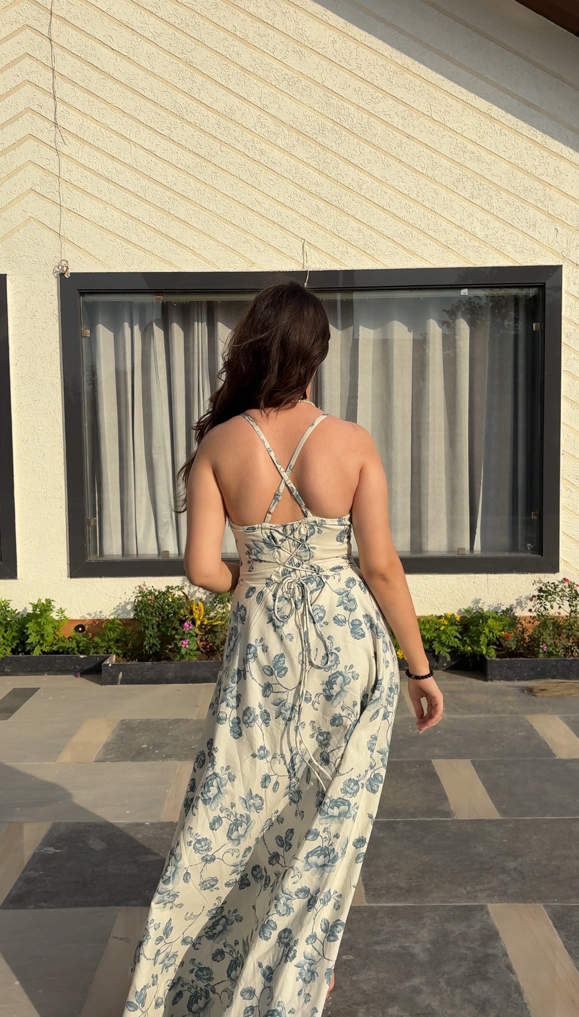 Floral whimsy corset dress