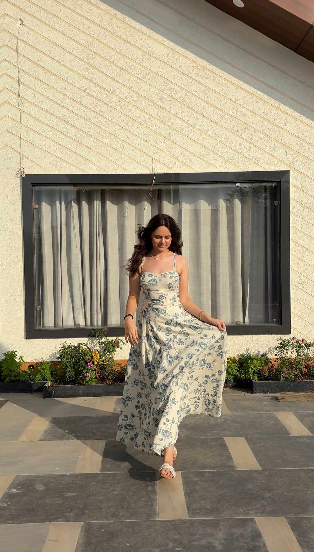 Floral whimsy corset dress
