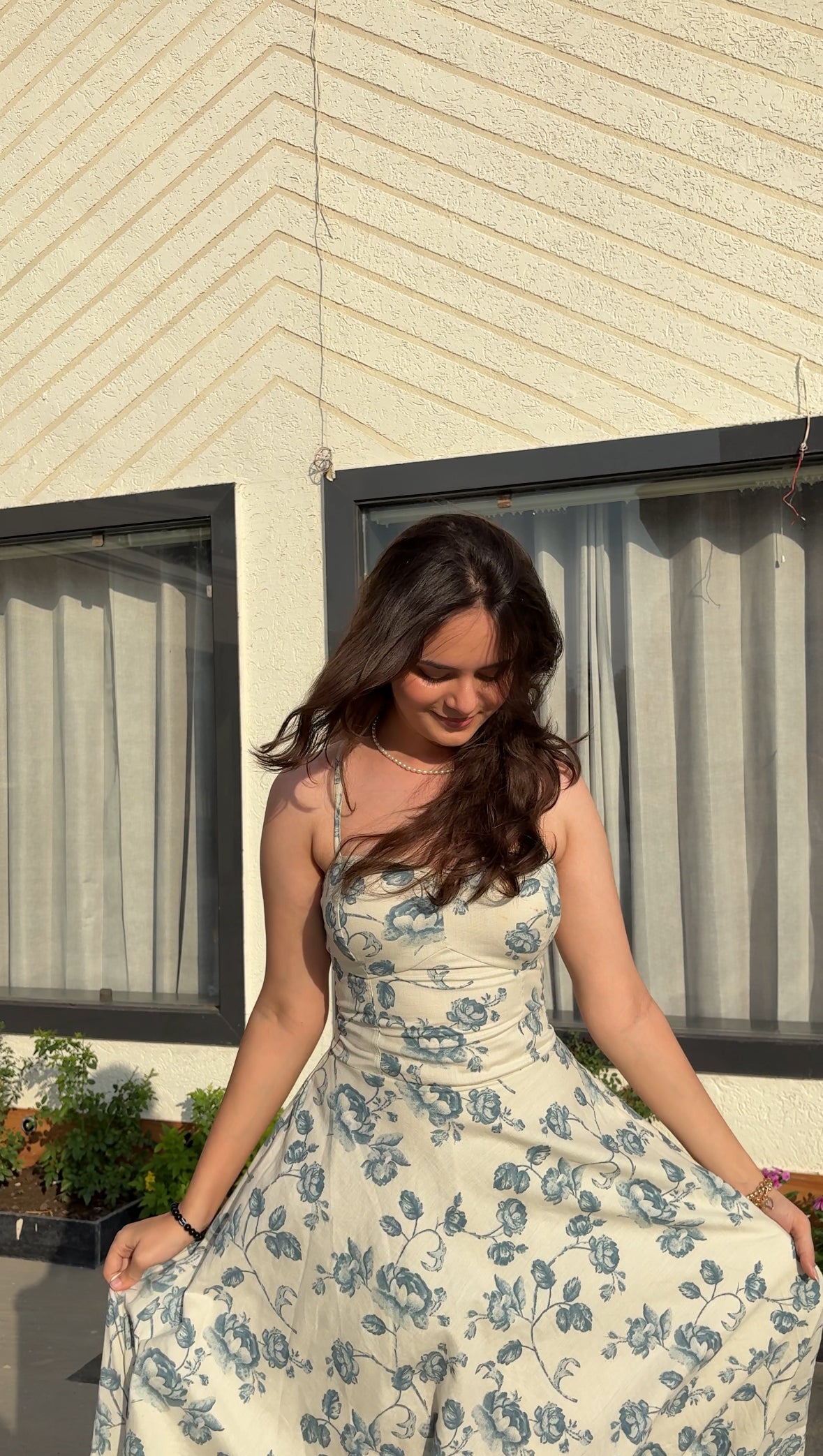 Floral whimsy corset dress