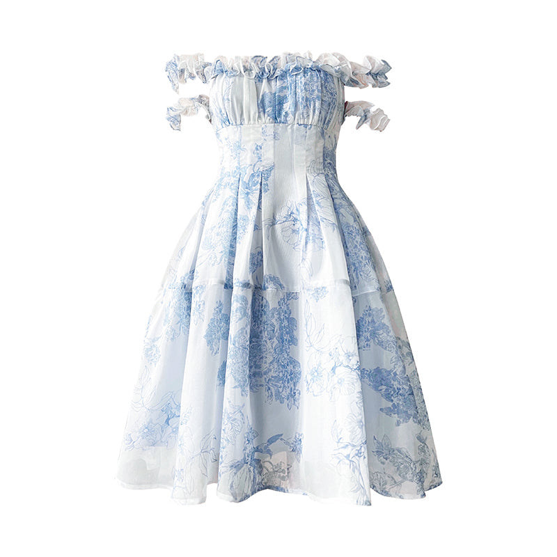 Printed Suspender Skirt