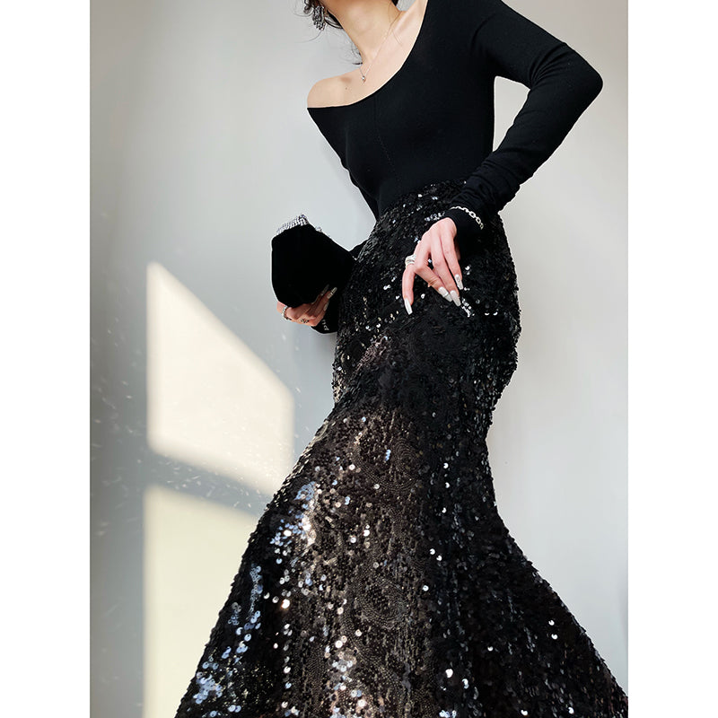 Mermaid Tears Sequin Skirt