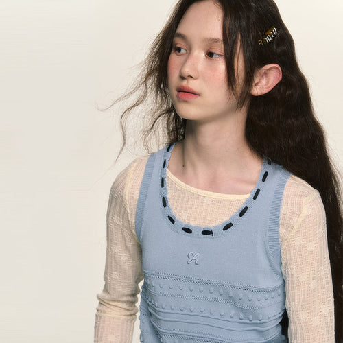 Baby Blue Knitted Tank Top