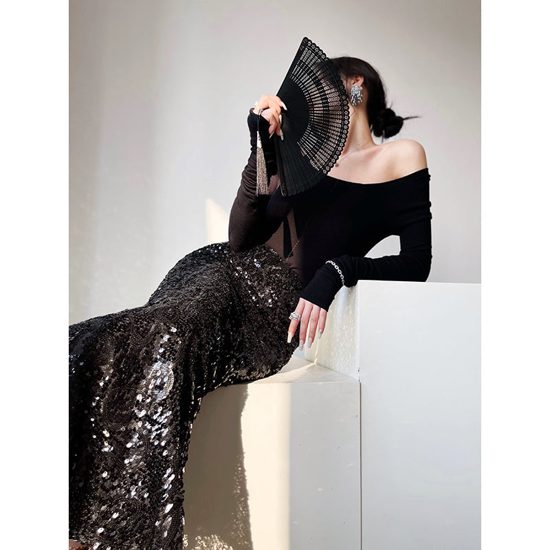 Mermaid Tears Sequin Skirt