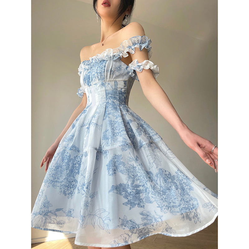 Printed Suspender Skirt