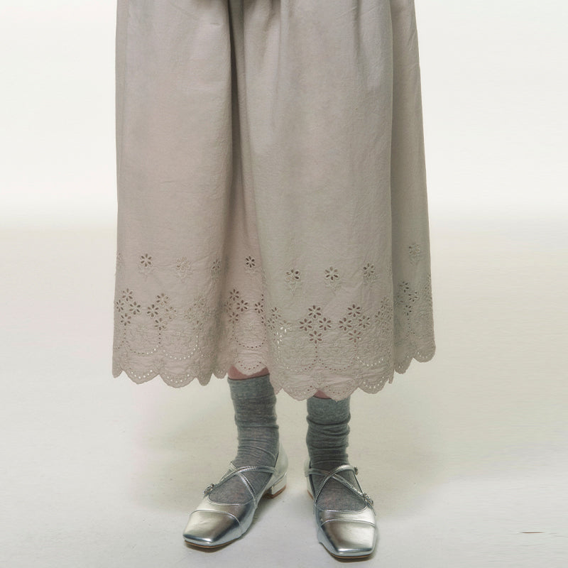 French Mid-Length Lace Dress