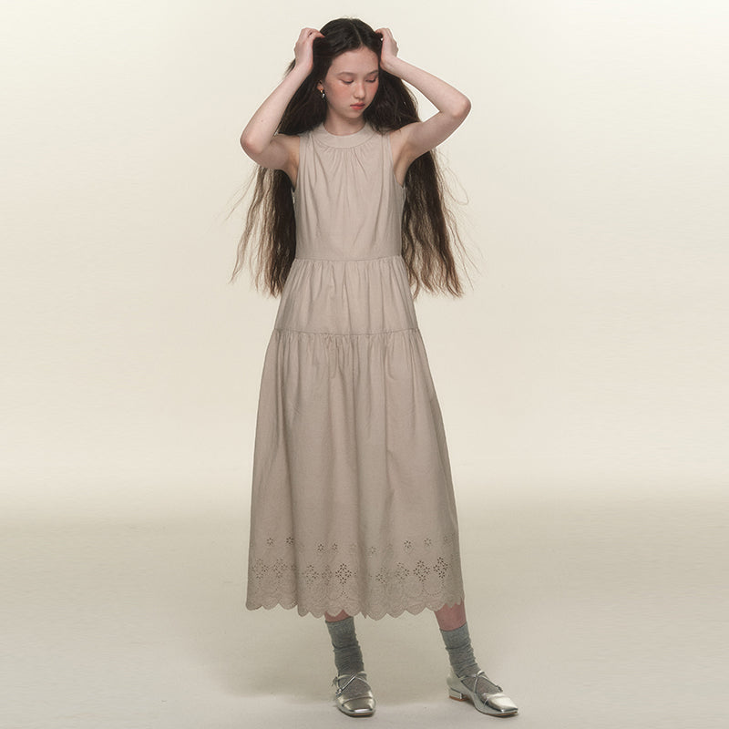 French Mid-Length Lace Dress