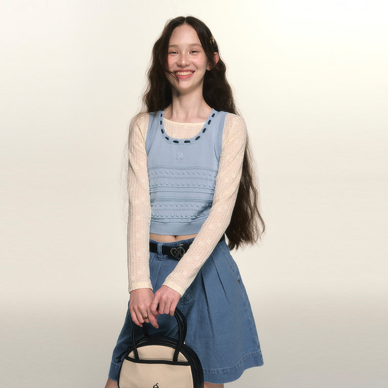 Baby Blue Knitted Tank Top