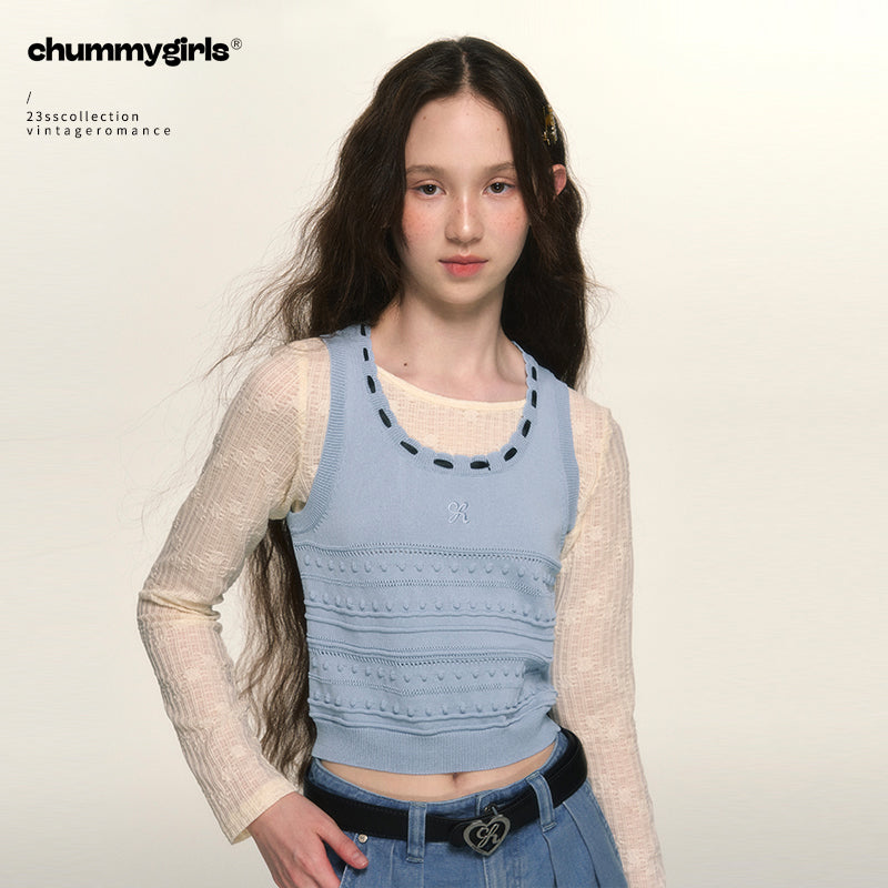 Baby Blue Knitted Tank Top