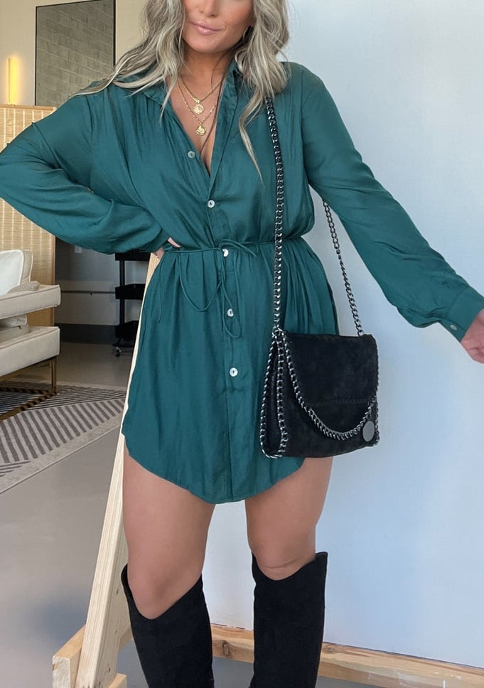 Classic Hue Long Sleeve Dress