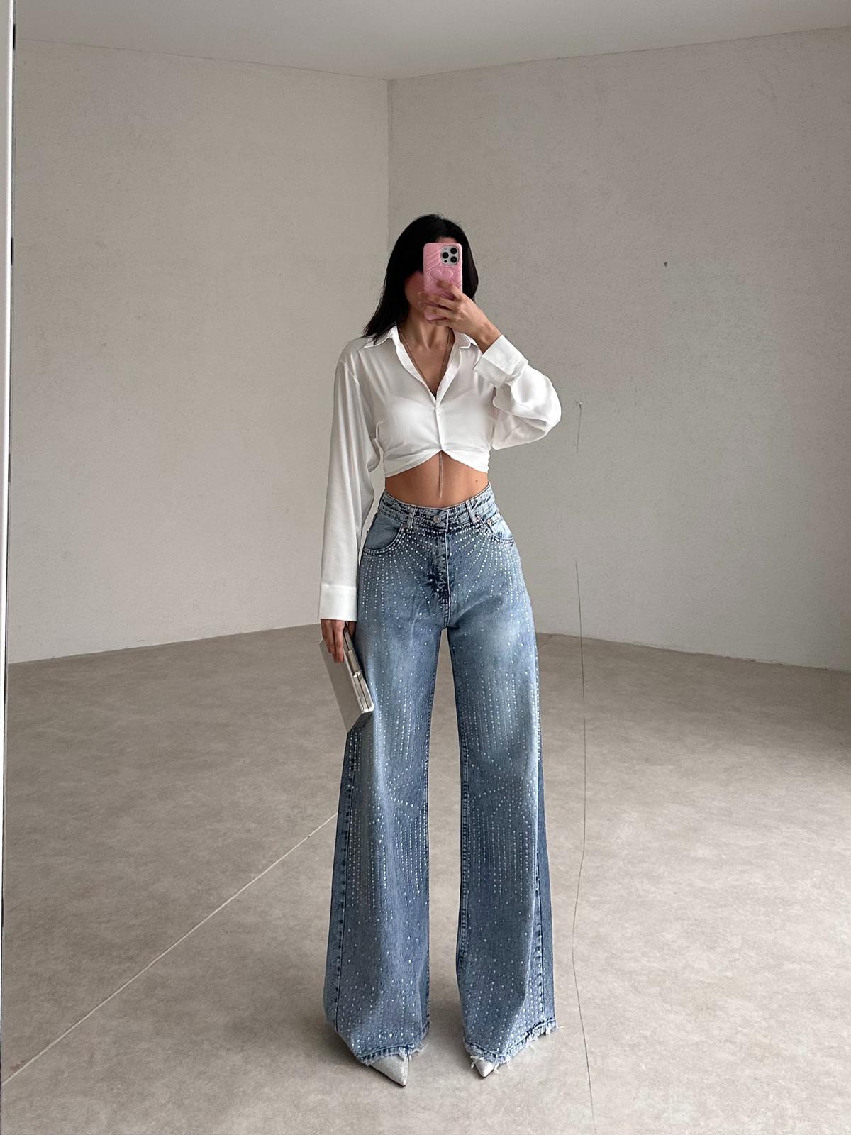 Stone Wide Leg Cardinal Trousers