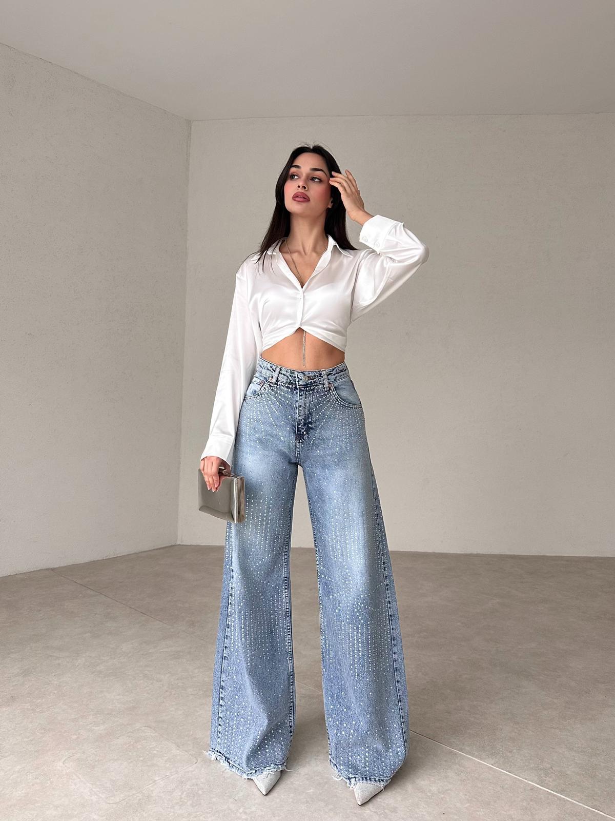 Stone Wide Leg Cardinal Trousers