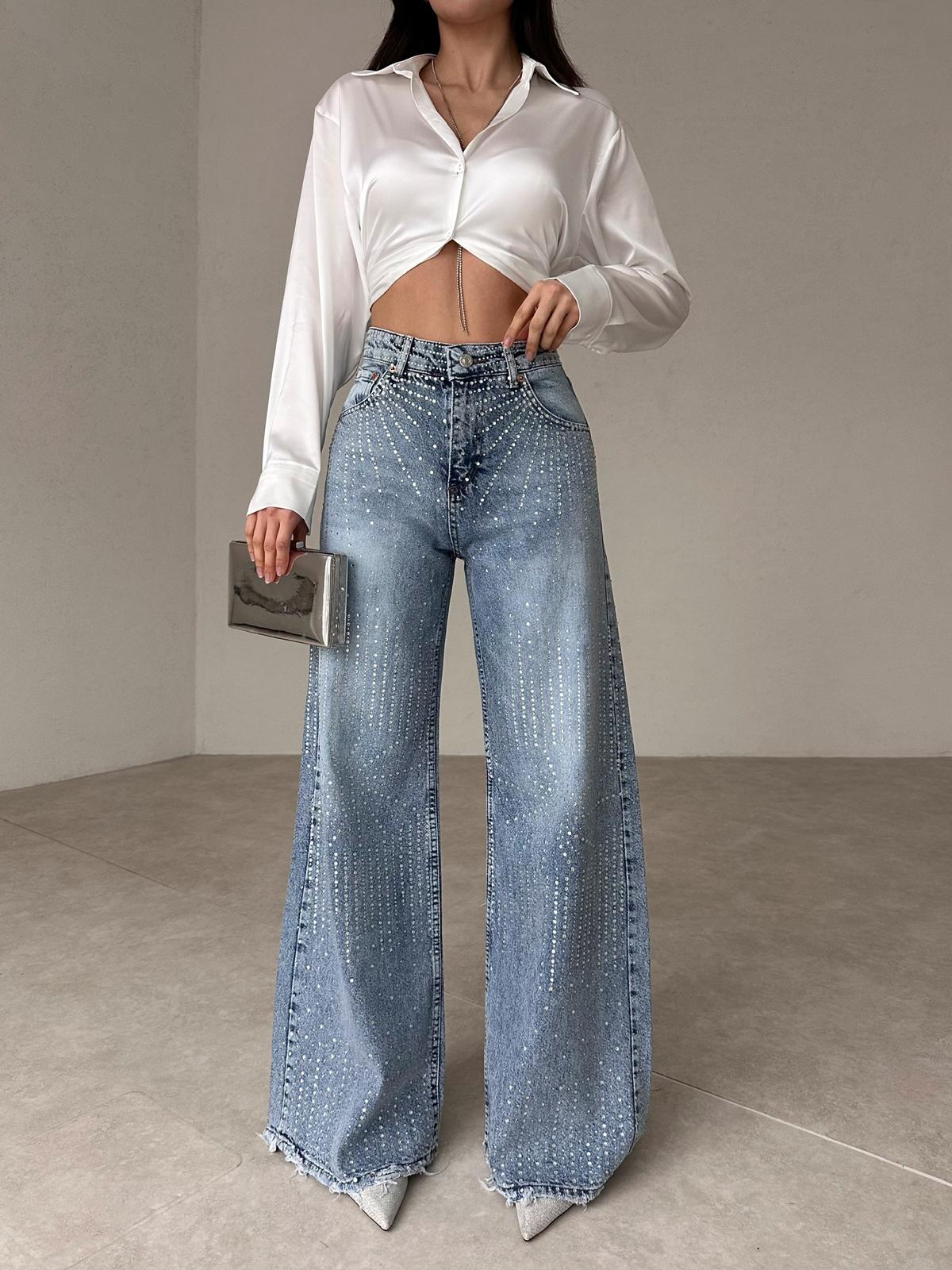 Stone Wide Leg Cardinal Trousers